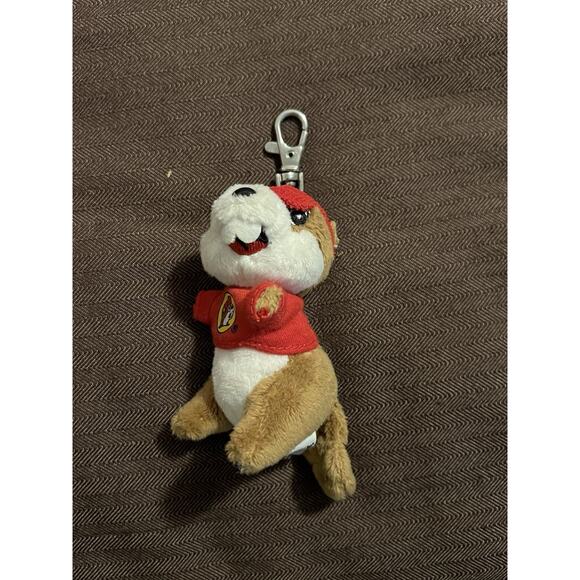 Jaag Brown & Tan Plush Beaver w Red T-Shirt Stuffed Animal Key Chain Backpack - Picture 1 of 3